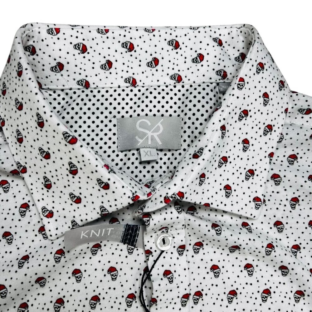 SR Size XL Skull Santa Long Sleeve Shirt Men Biker Christmas Punk Grunge Holiday